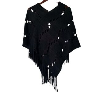 Black Knit Shawl from Argentina, OS, SOFT!